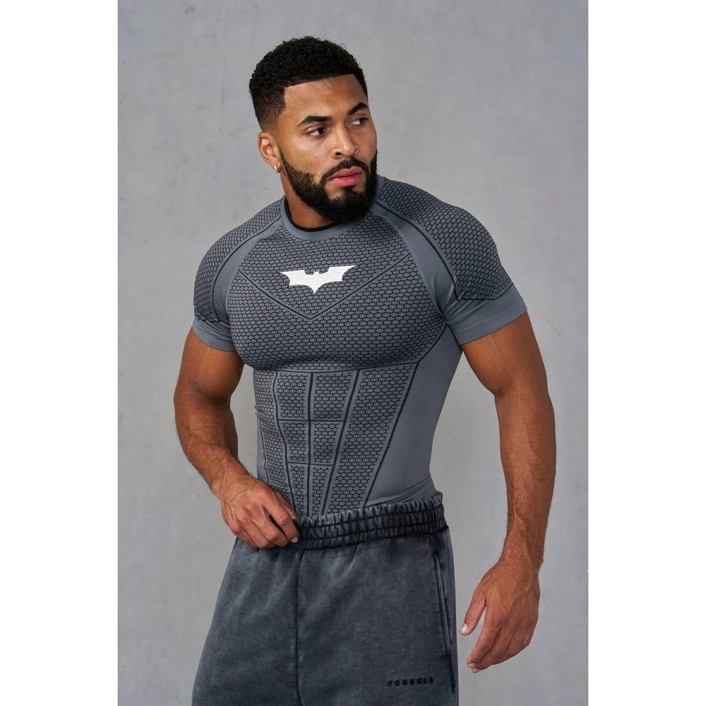 YoungLA x Batman 4259 Compression Tee Dark Grey Small